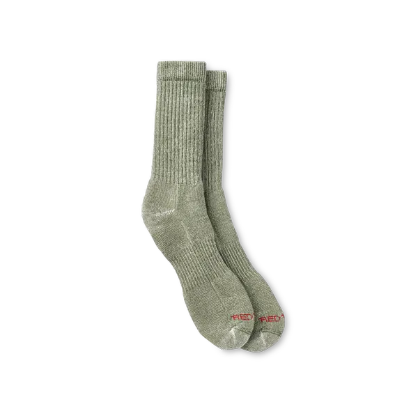 Unisex Full Crew Socks in Olive 97664
