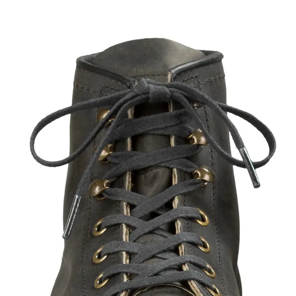 60-Inch Black Flat Waxed Boot Laces 93007 - Image 2