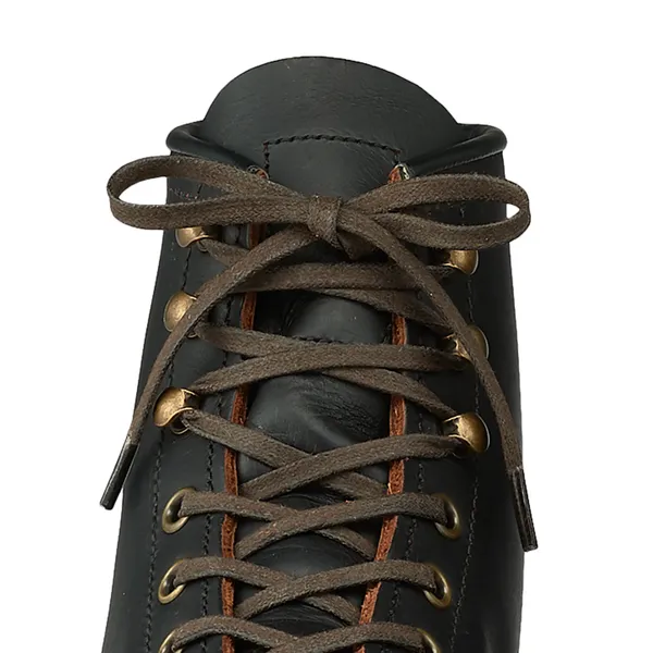 48-Inch Brown Flat Waxed Boot Laces 97138 - Image 2