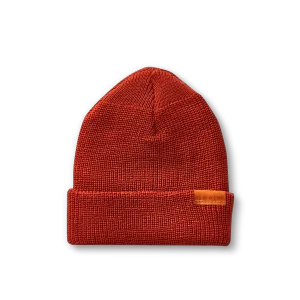 Unisex Merino Wool Knit Hat in Rust 97497