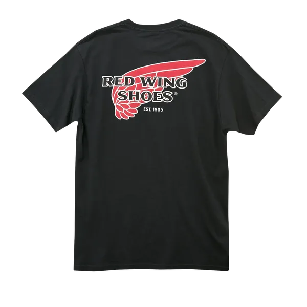 Unisex Red Wing Shoes Logo T-Shirt in Black 97611 - Image 2