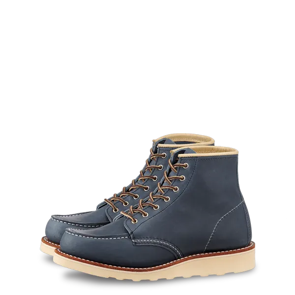 Women's 6-Inch Moc Short Boot in Blue Leather 3353 - Image 5