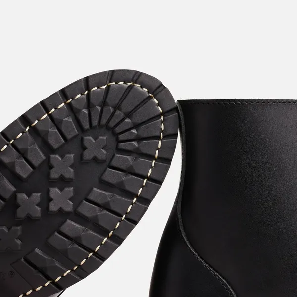 Women's Eileen Heeled Boot in Black Leather 3400 - Image 8