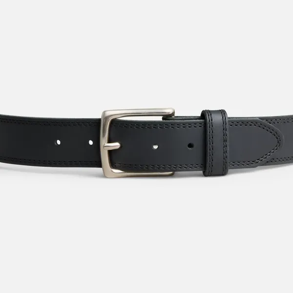 Men's Belt in Black Frontenac Leather 96523 - Image 2