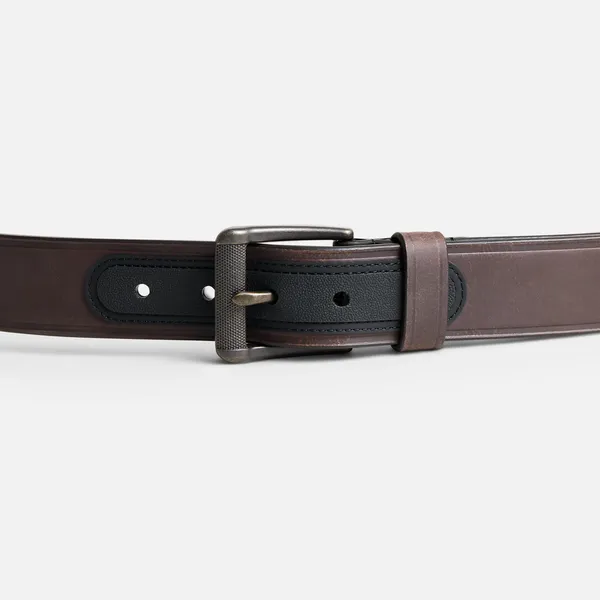 Men's Leather Belt in Brown - Image 2