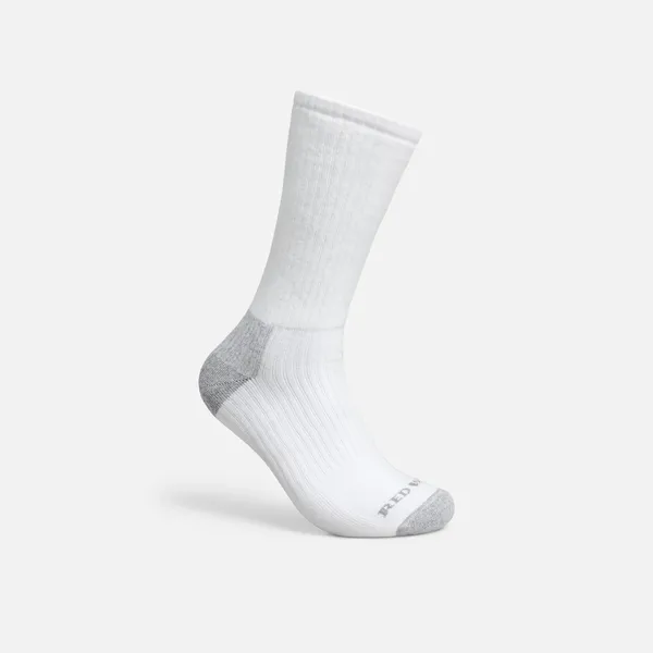 Unisex Cotton Blend Crew Sock in White 97265 - Image 2