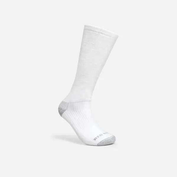 Unisex Cotton Blend Over-the-Calf Sock in White 97274 - Image 2