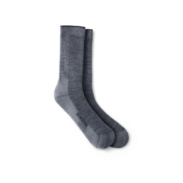 Unisex Merino Wool Blend Crew Sock in Charcoal