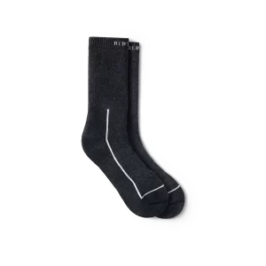 Unisex Steel-Toe Merino Wool Blend Crew Sock in Black 97394