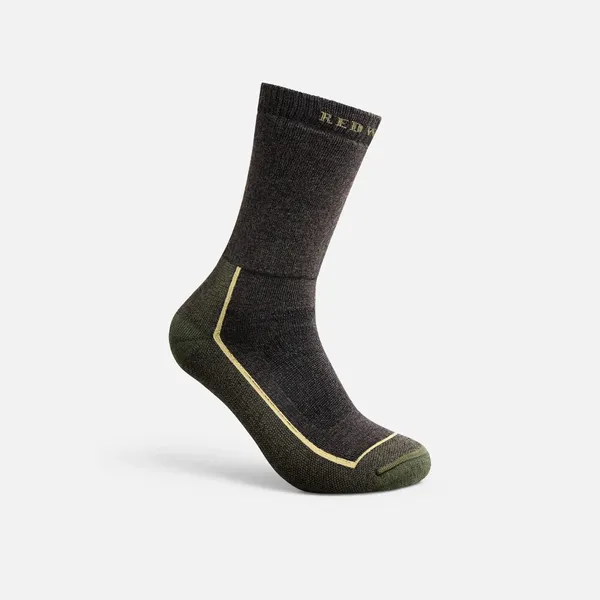 Unisex Steel-Toe Merino Wool Blend Crew Sock in Charcoal 97396 - Image 2