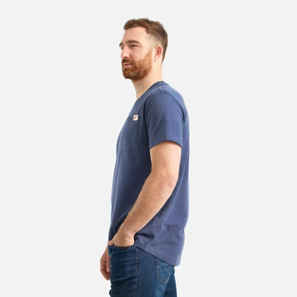 Men's Short Sleeve Pocket T-Shirt in Navy 98470 - Image 5
