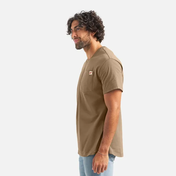 Men's Short Sleeve Pocket T-Shirt in Brown 98471 - Image 5