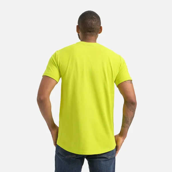 Men's Short Sleeve Pocket T-Shirt in Bright Green 98472 - Image 4