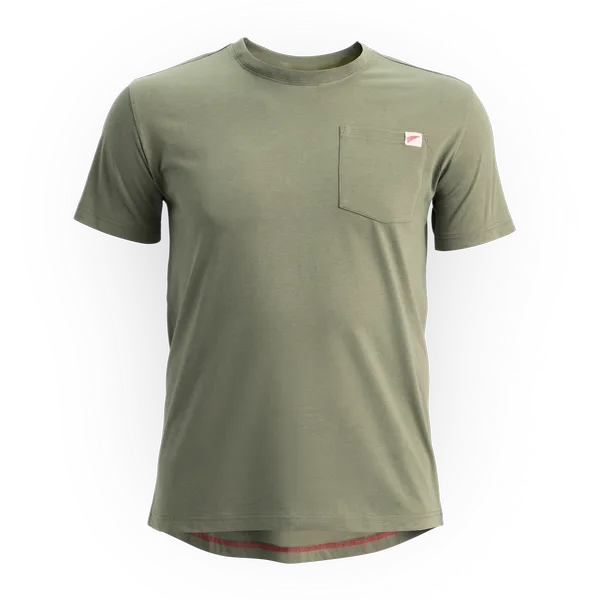 Men's Short Sleeve Pocket T-Shirt in Olive Green 98473