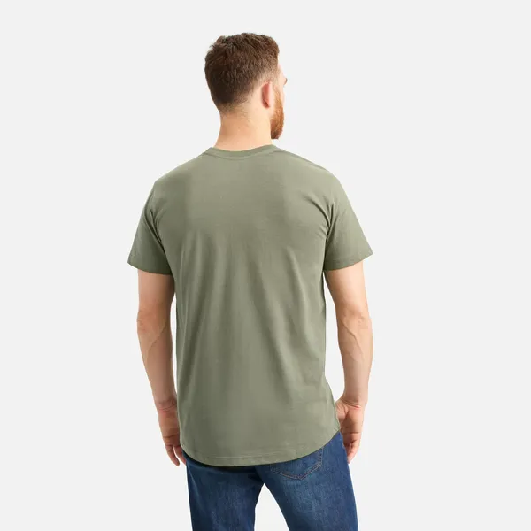 Men's Short Sleeve Pocket T-Shirt in Olive Green 98473 - Image 4