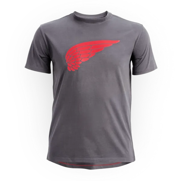 Men's Short Sleeve Classic Wing Tee in Dark Gray