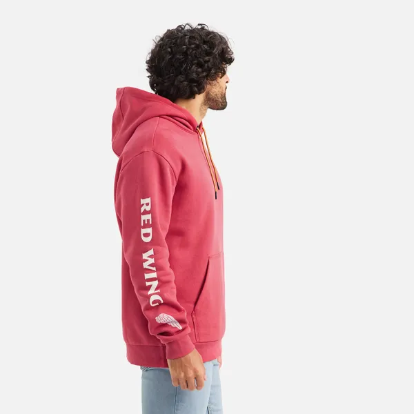 Men's Classic Hoodie in Red 98481 - Image 3