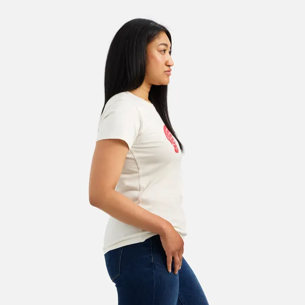 Women's Short Sleeve Classic Wing Tee in White 98483 - Image 3
