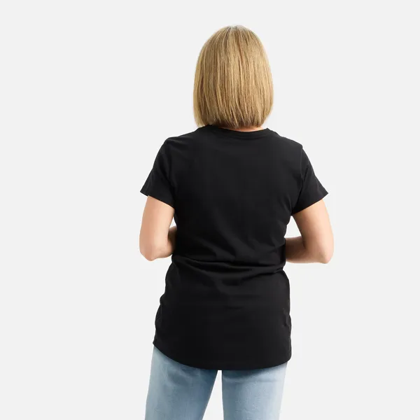 Women's Short Sleeve Classic Wing Tee in Black 98484 - Image 4