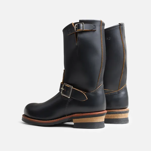 Men's Engineer Boot in Black Klondike Leather 2966 - Image 4