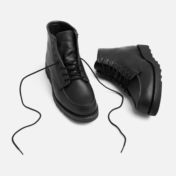 Women's 6-Inch Classic Moc Short Boot in Black Leather 3380 - Image 7